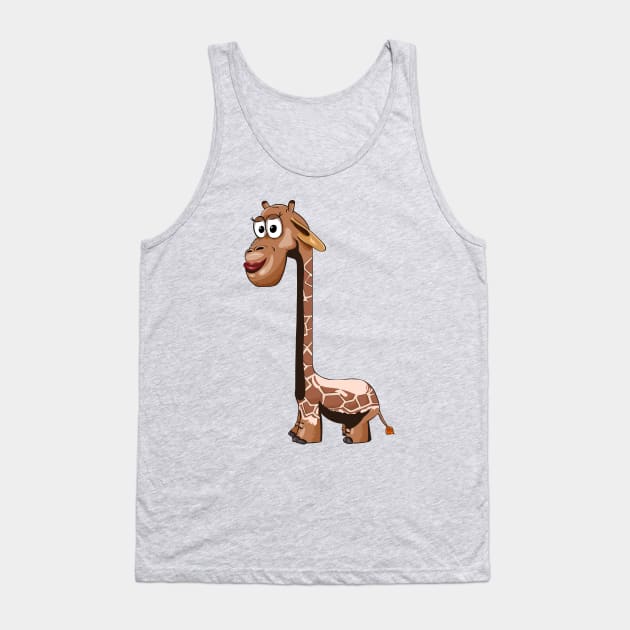 Giraffe Funny Tank Top by Mako Design 